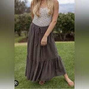 Neuflora - charleston skirt in brown - NWT